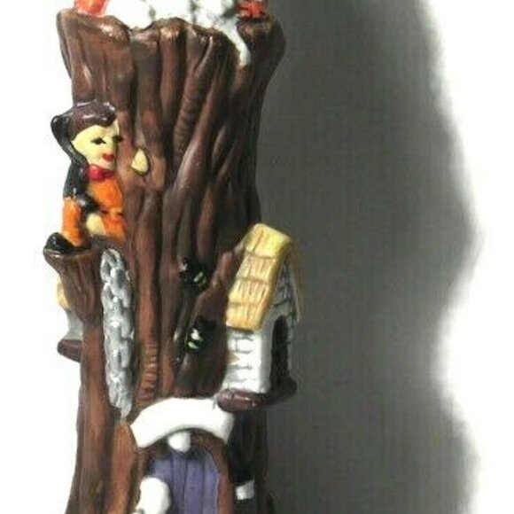 Tall Ceramic Haunted House Tree Trunk Ghosts - Picture 5 of 9